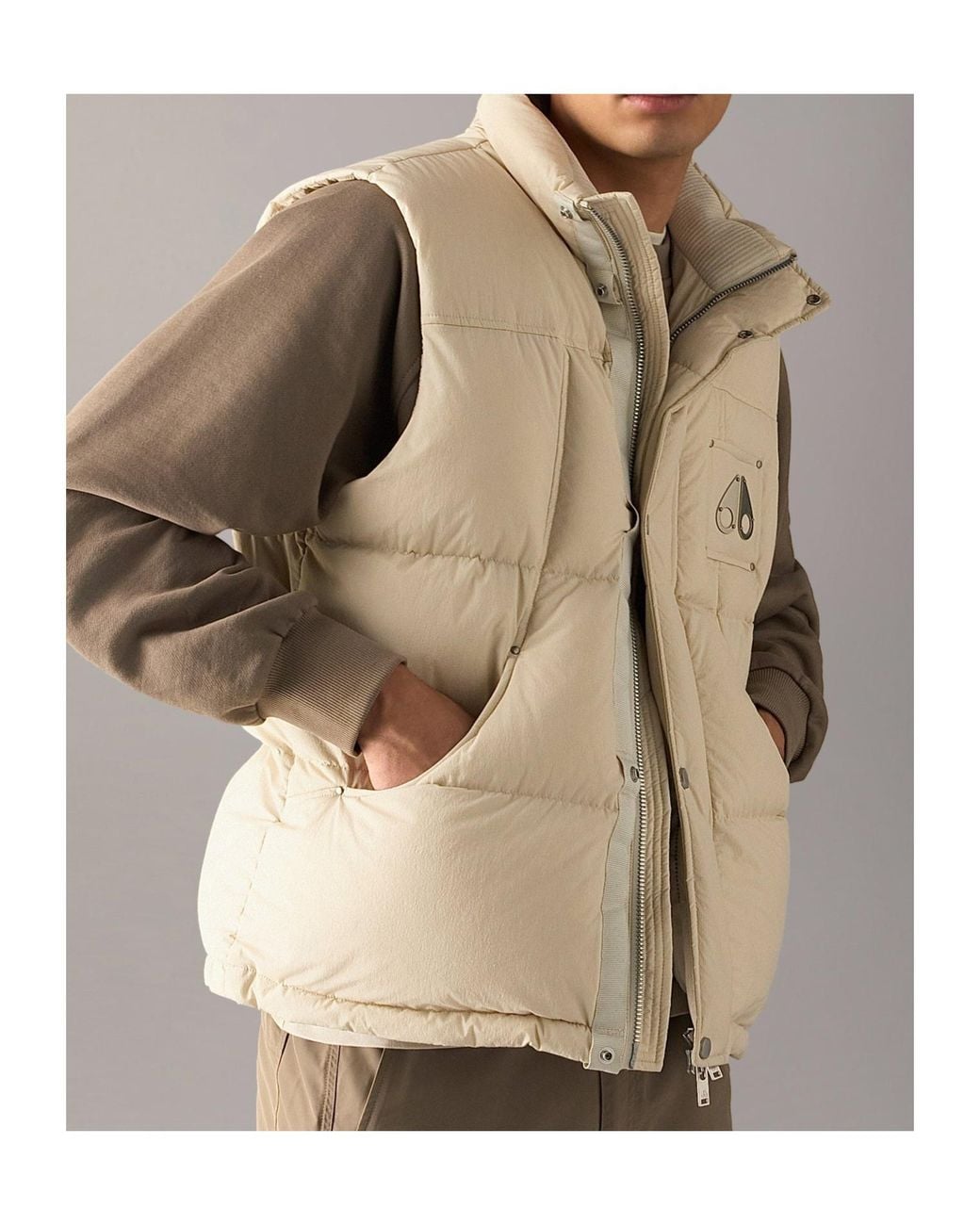 Moose Knuckles Natural Everest Down Puffer Vest for men