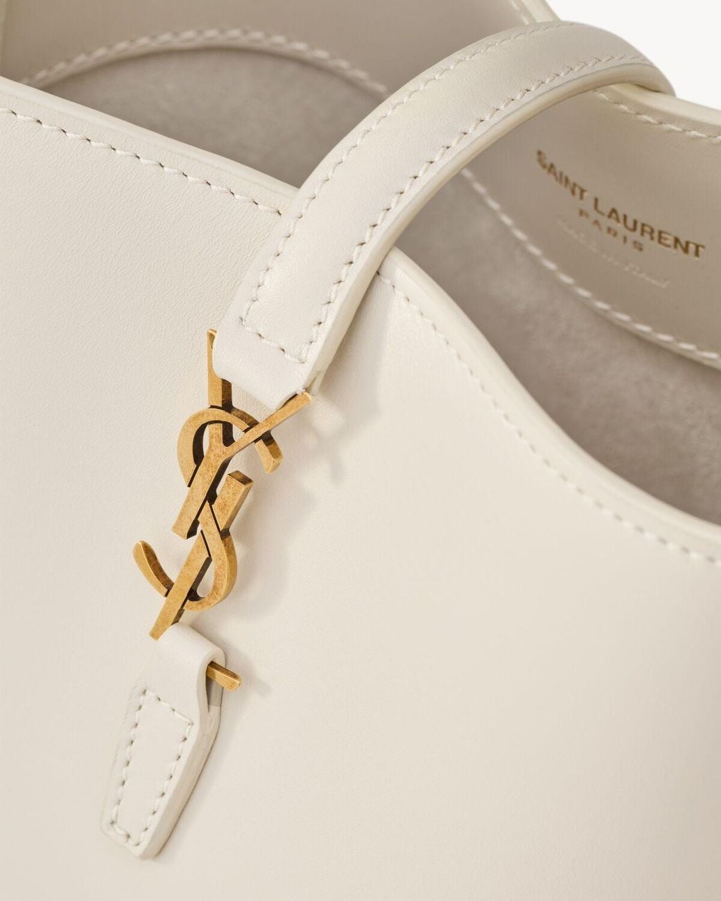 Saint Laurent White Le 37 Mini Tote Bag