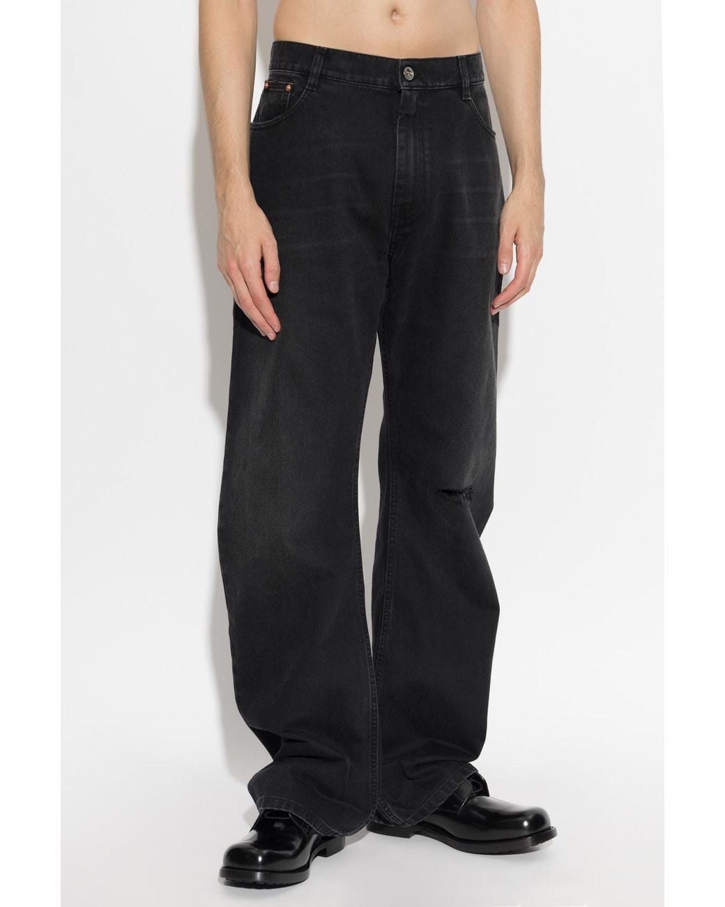 Vetements Black Belt-Loop Jeans for men