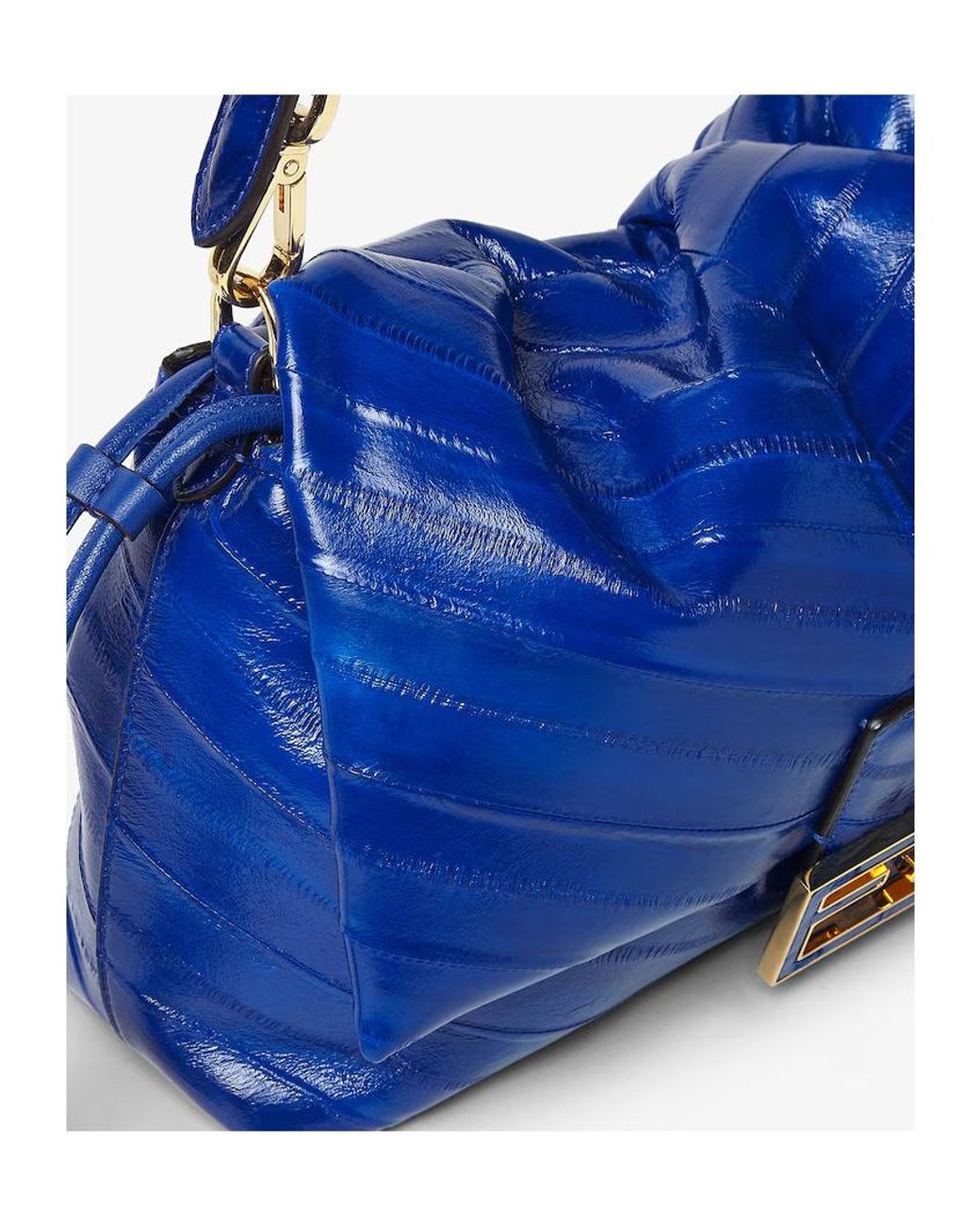 Fendi Blue Mamma Baguette Medium Tote Bag