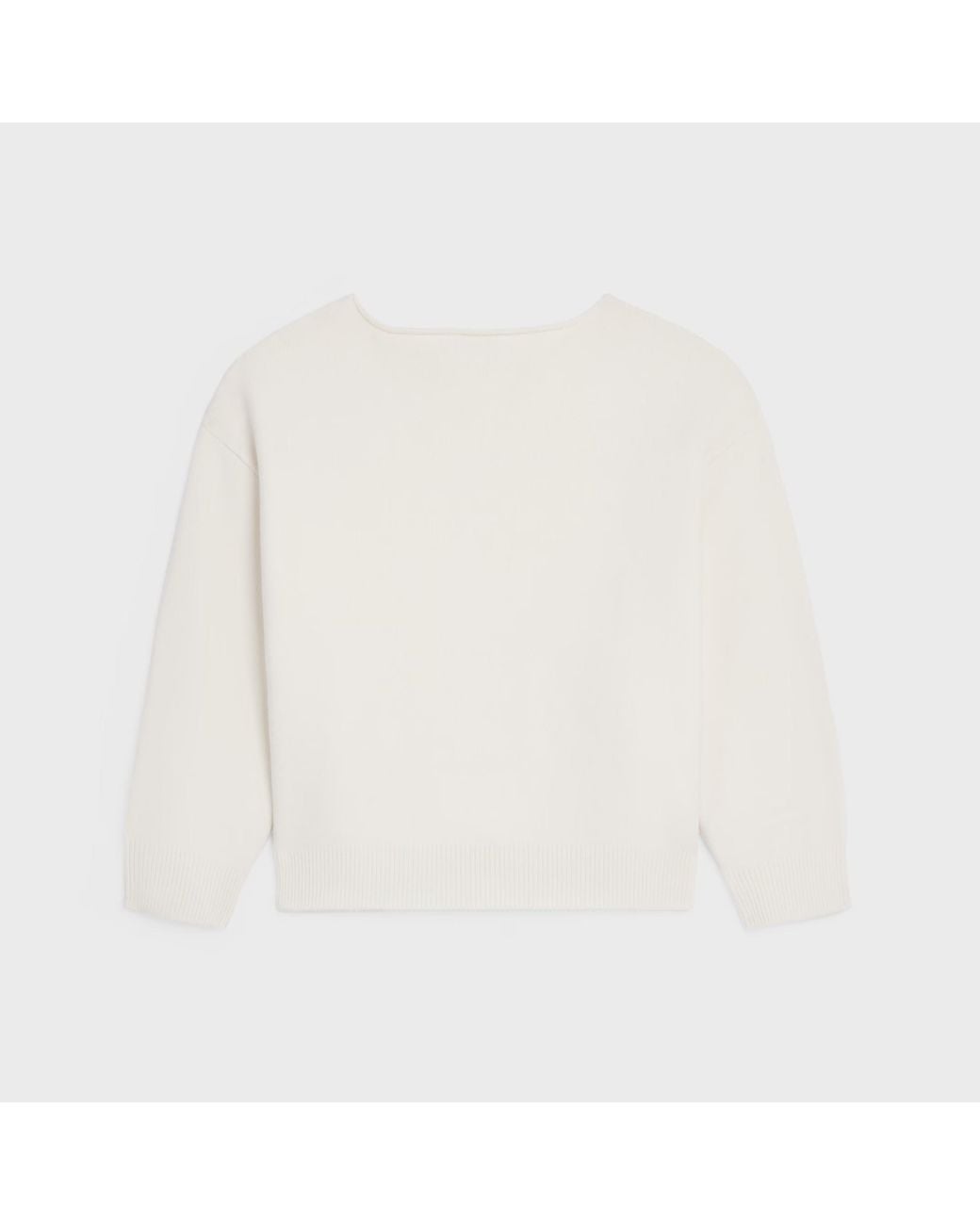 Céline White Boatneck Sweater