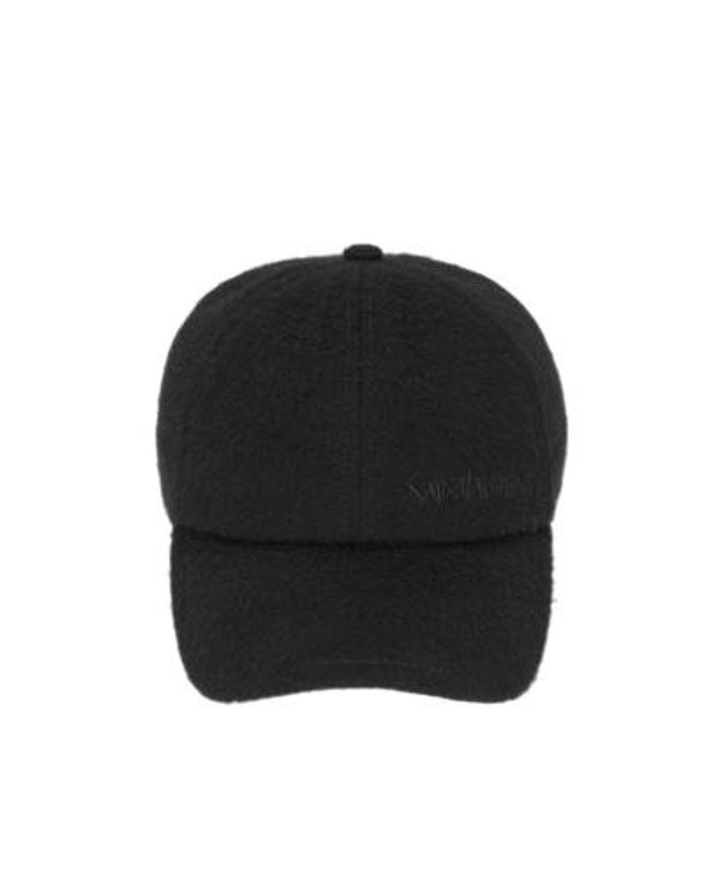 Saint Laurent Black Vintage Logo Embroidered Baseball Cap