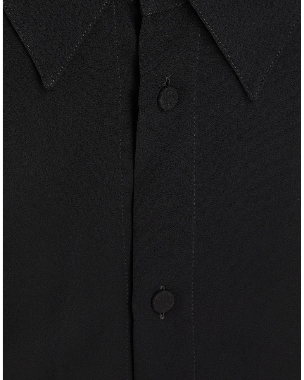 MM6 by Maison Margiela Black Solid Colour Shirts Blouses
