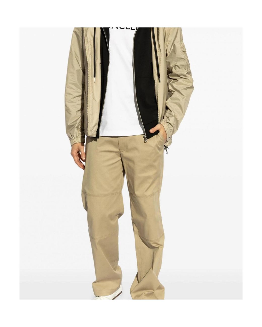 Moncler Black Zip-Up Hooded Cardigan for men
