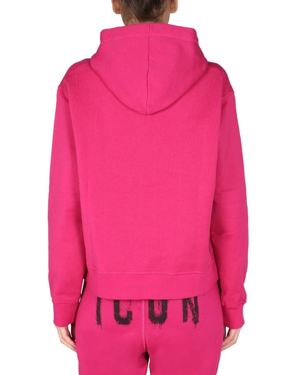 DSquared² Pink Graffiti Logo Print Hoodie