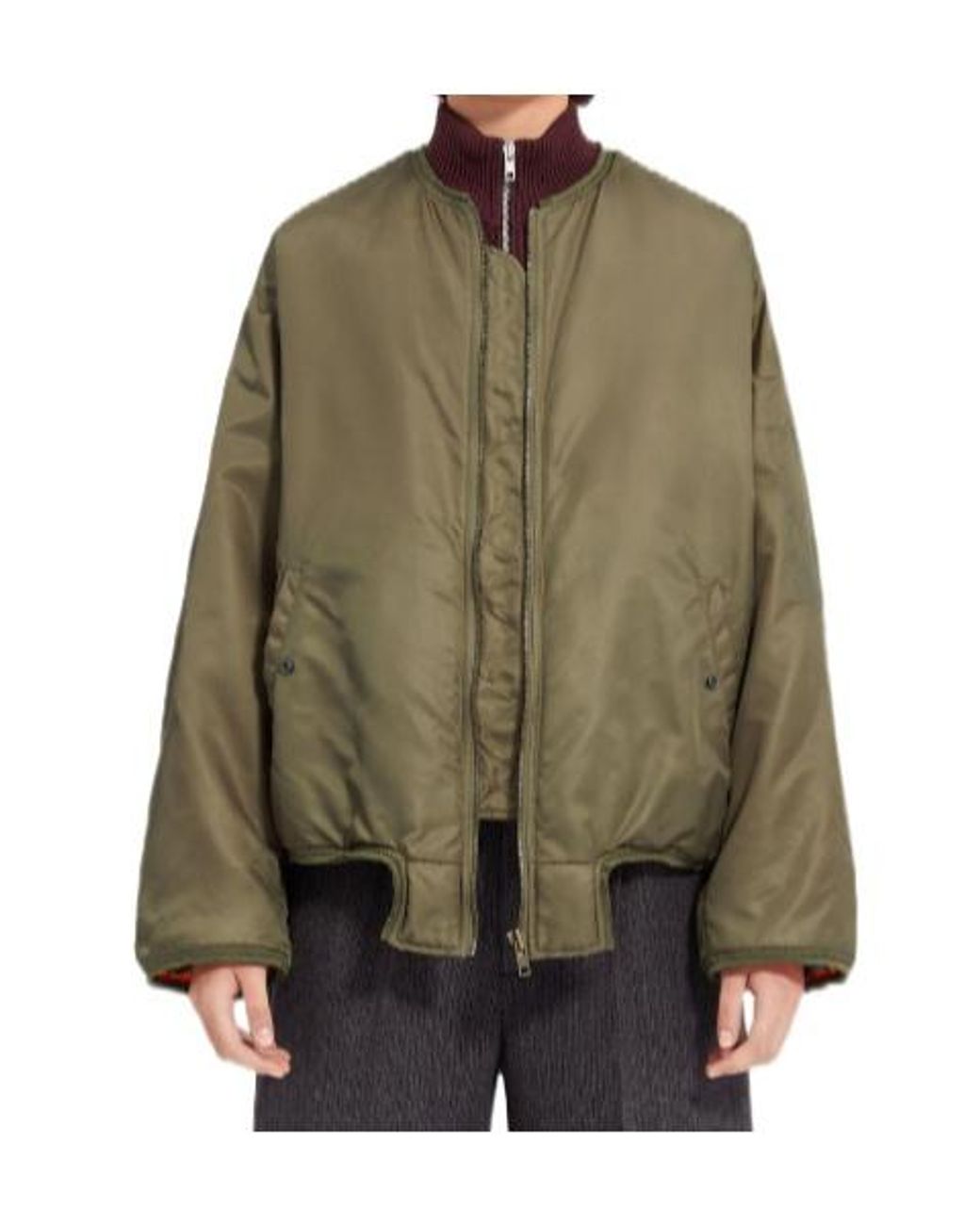 MM6 by Maison Margiela Green Sculptural Hem Jacket