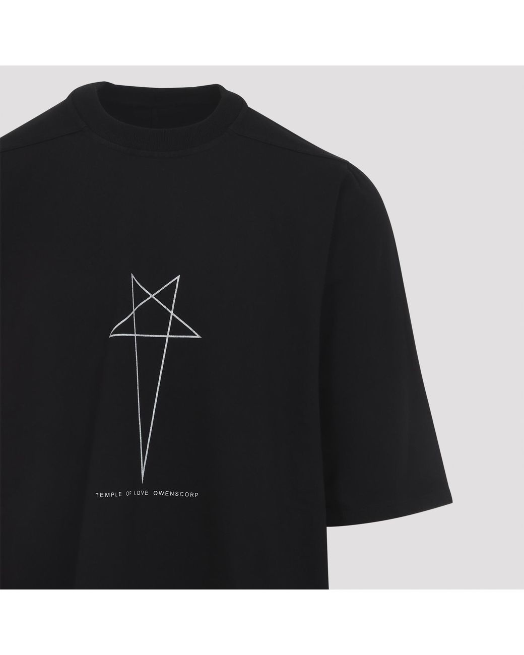Rick Owens Black Short-Sleeved Crewneck T-Shirt for men