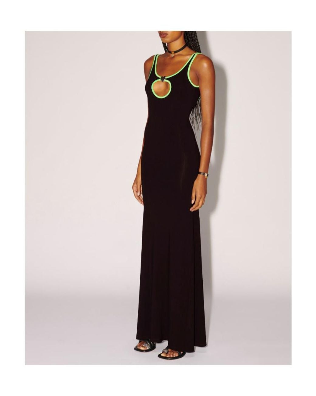 Ambush Black Heart Hole Sleeveless Long Dress