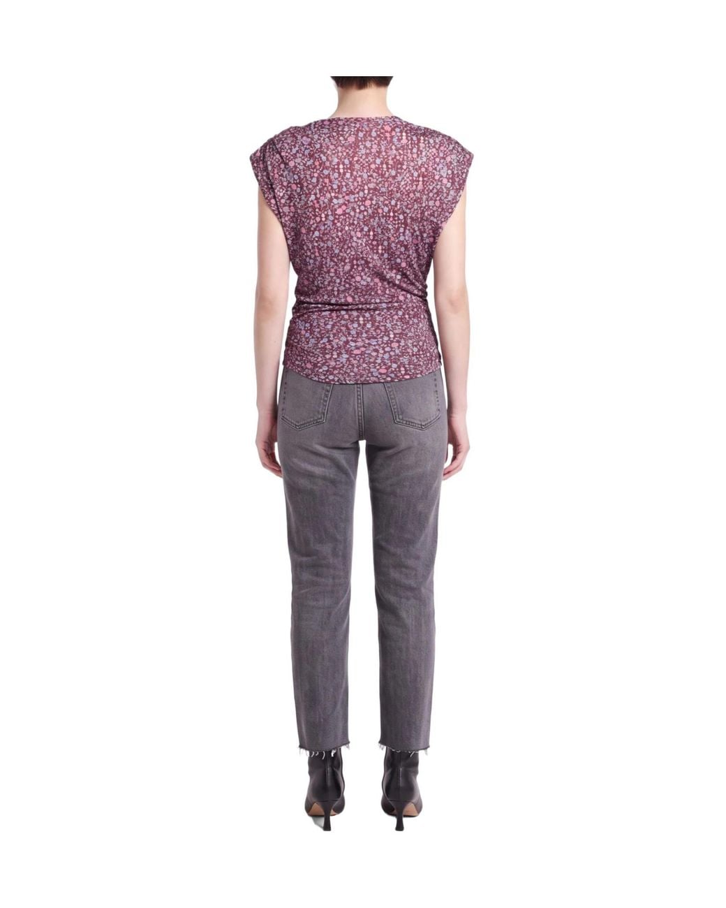 Isabel Marant Red Floral Printed Top