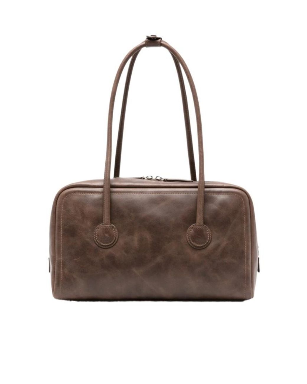 MARGE SHERWOOD Brown Double-Handle Handbag