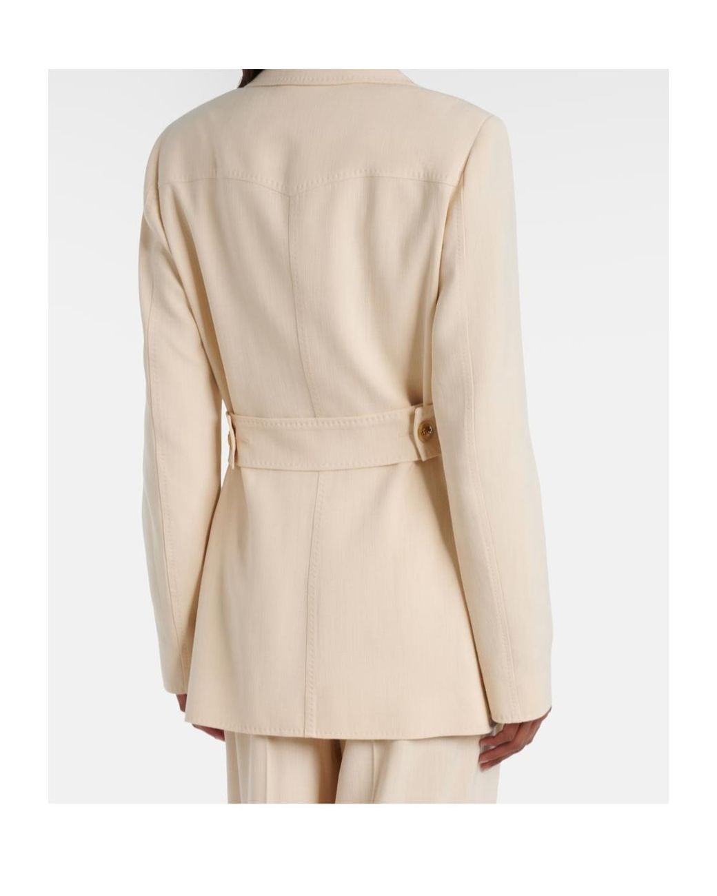 Etro Natural Long-Sleeved Button-Down Jacket