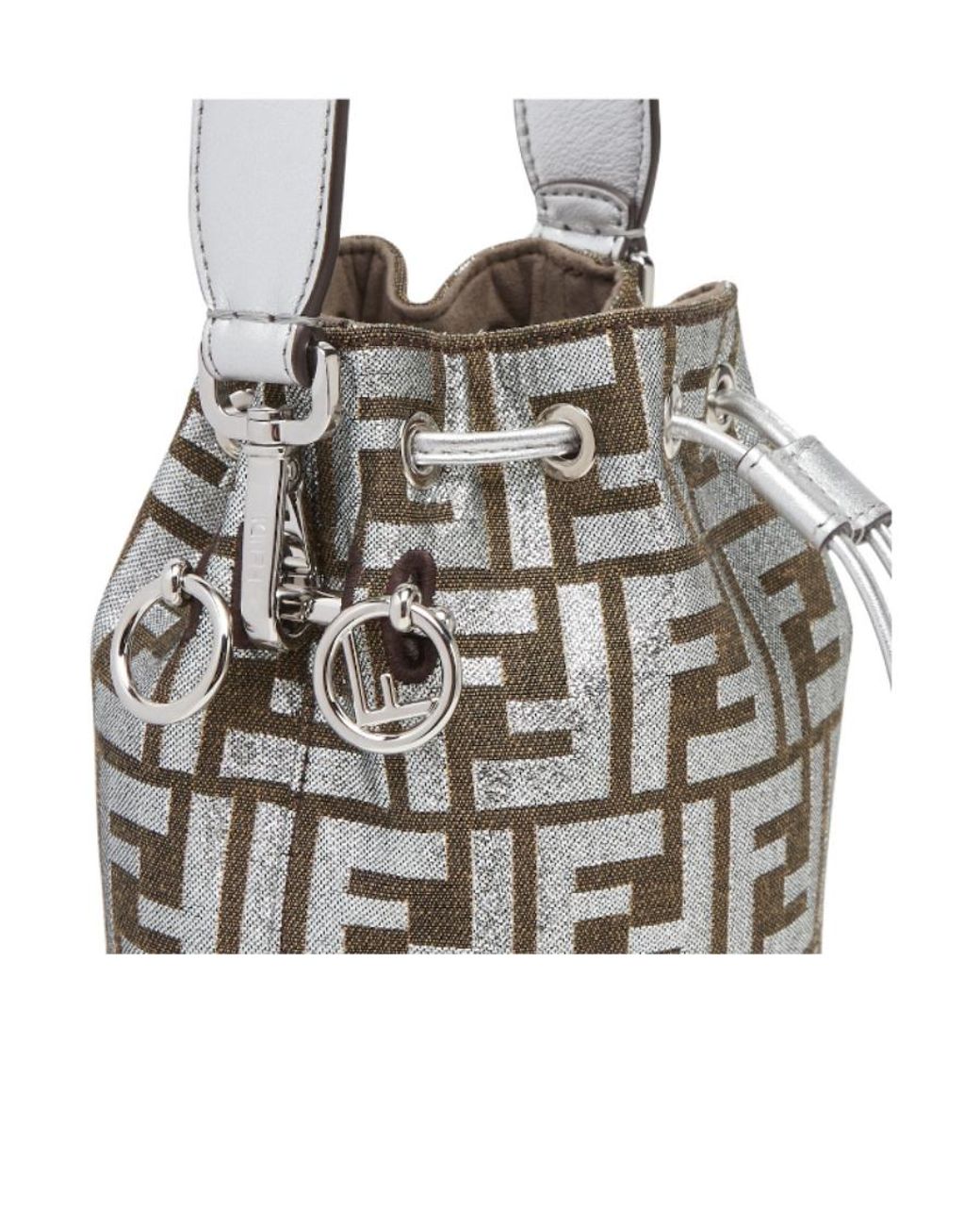 Fendi White Mon Tresor Logo Detailed Mini Bag