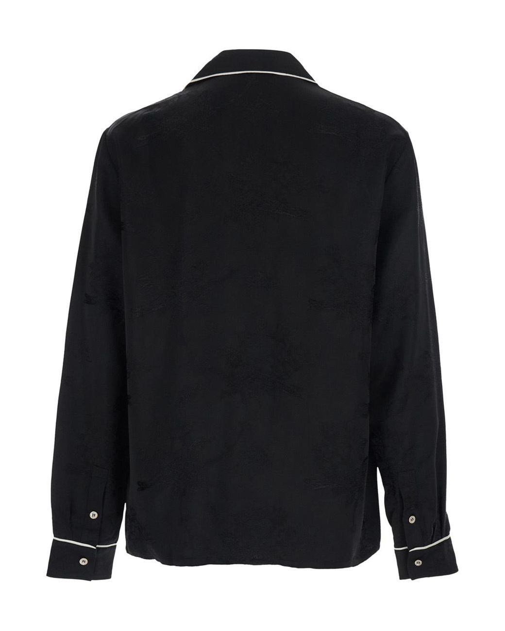 Amiri Black Long Sleeved Pijama Shirt for men