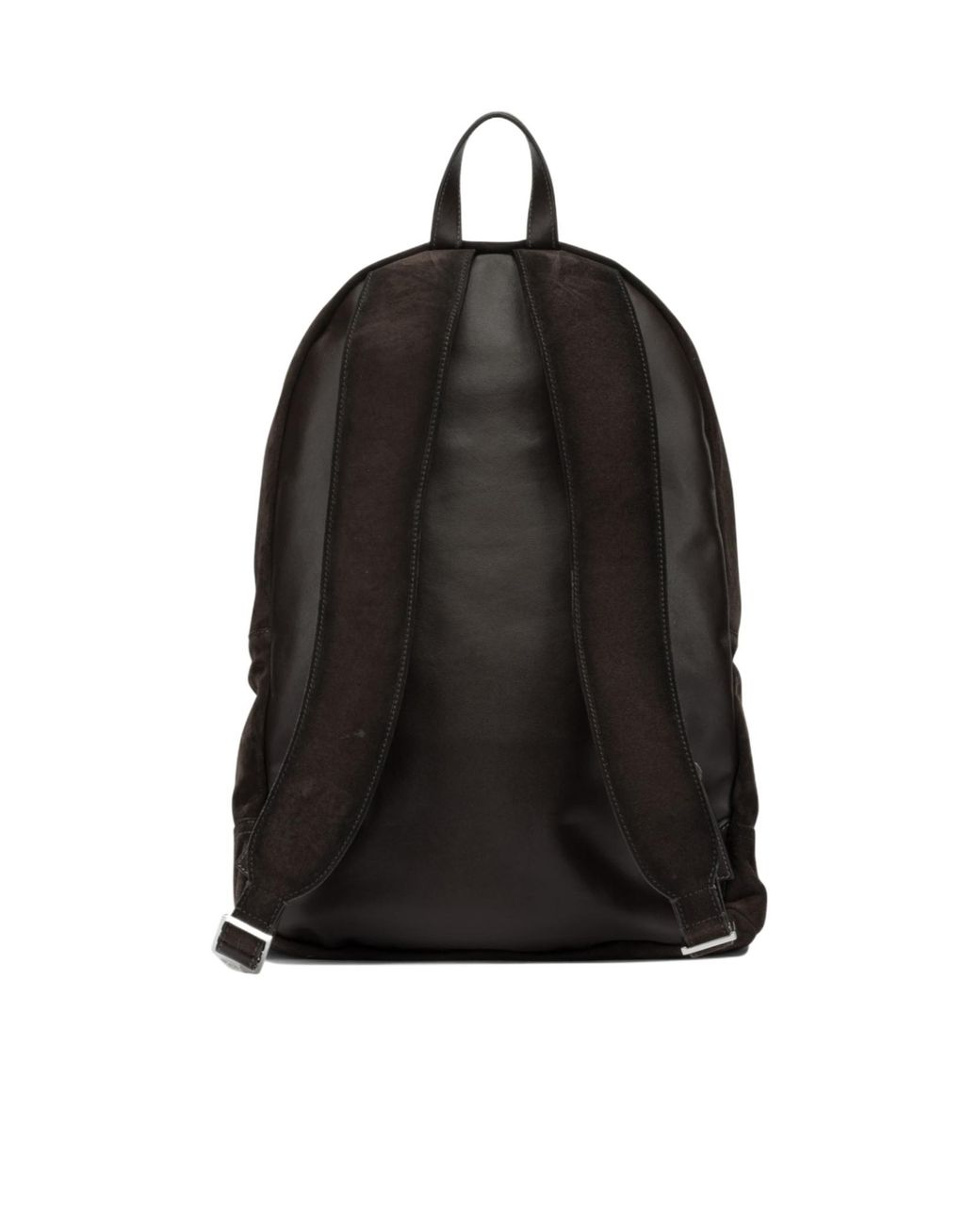 Santoni Black Suede Zip Backpack for men