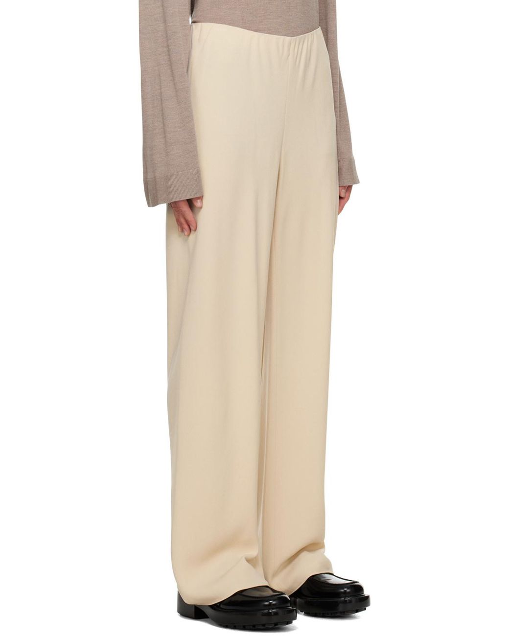 Vince Natural Tailored Wide-Leg Trousers