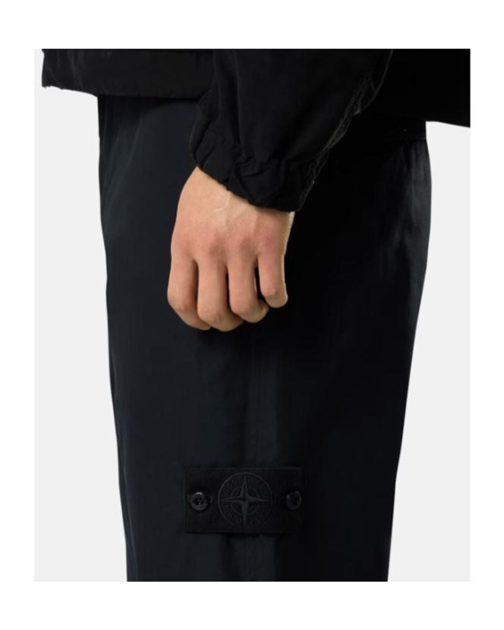 Stone Island Blue Regular Logo Patch Pants for men