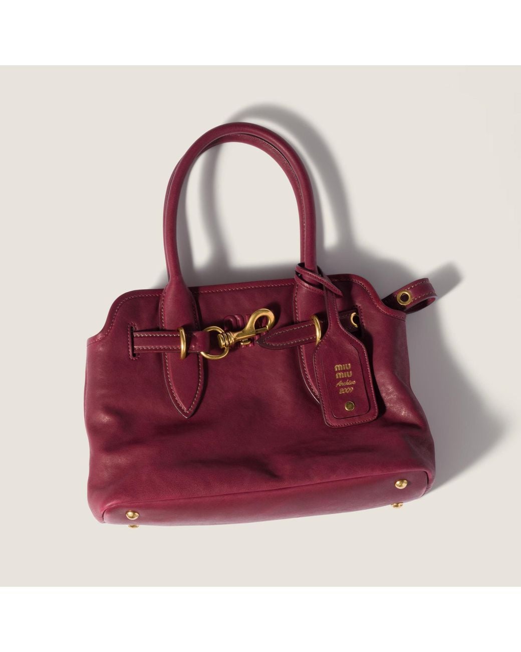 Miu Miu Red Aventure Nappa Leather Bag