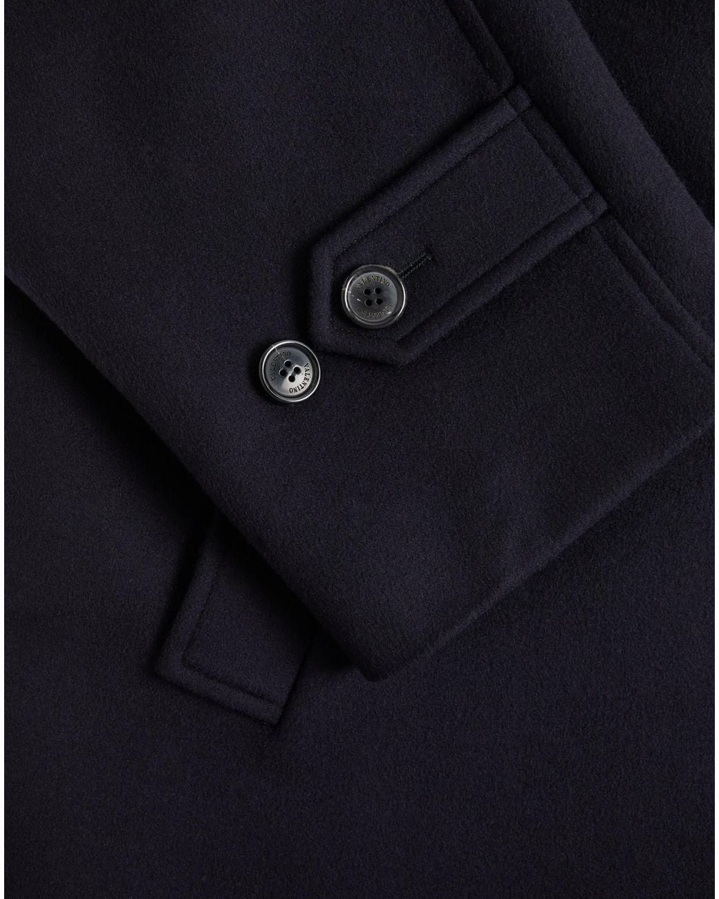 Valentino Blue Single-Breasted Straight Hem Coat for men