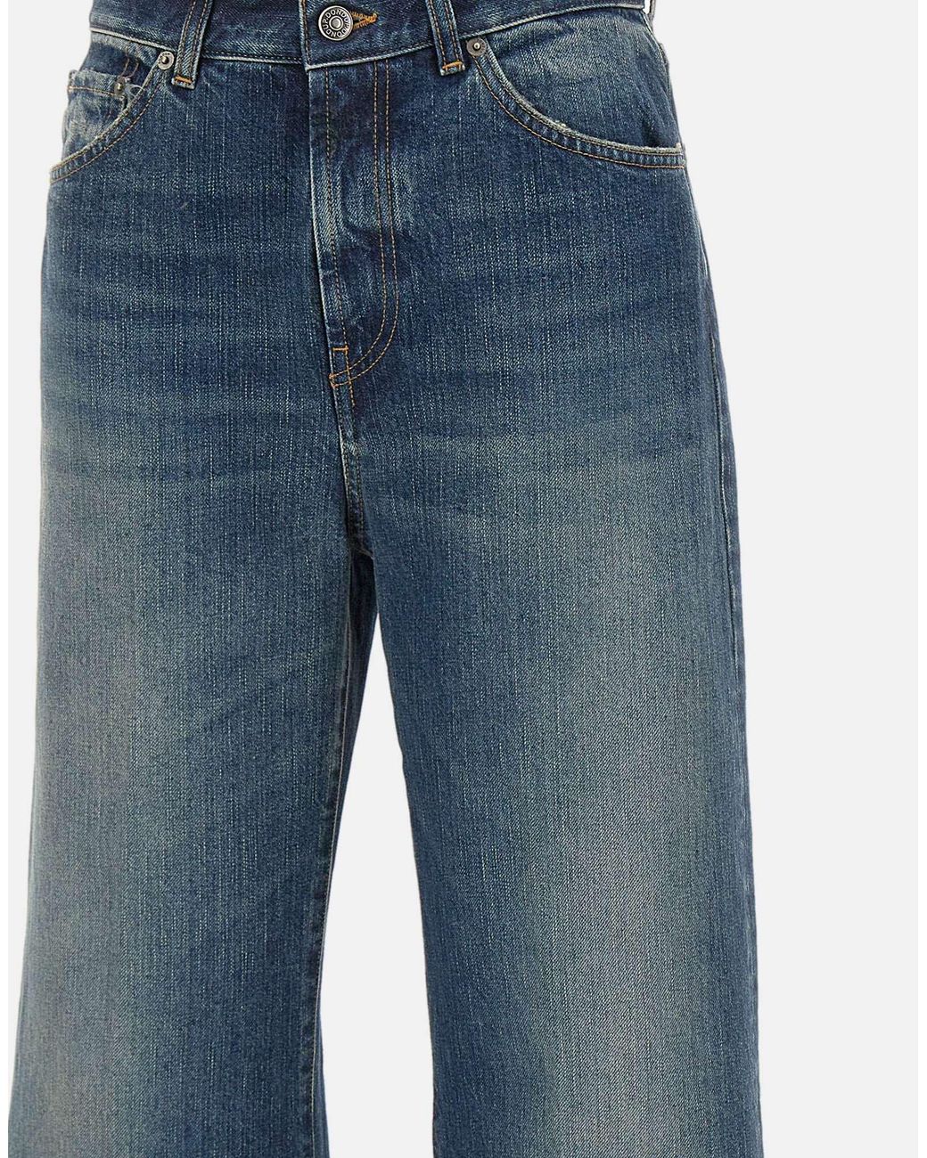 Dondup Blue Amber Wide-Leg Jeans
