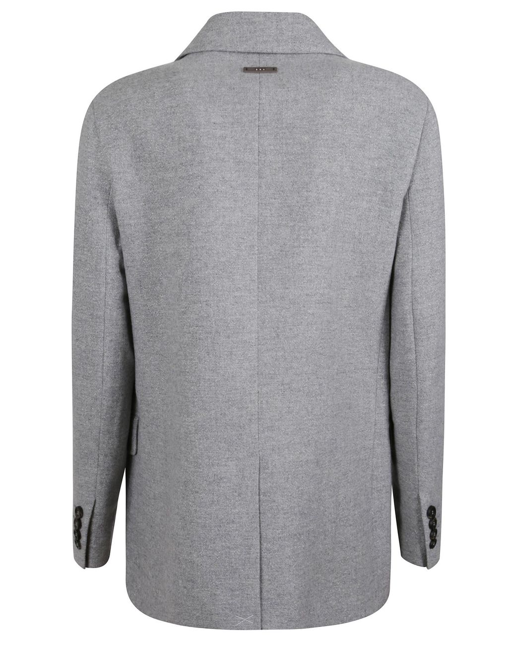 Peserico Gray Single-Breasted Tailored Blazer