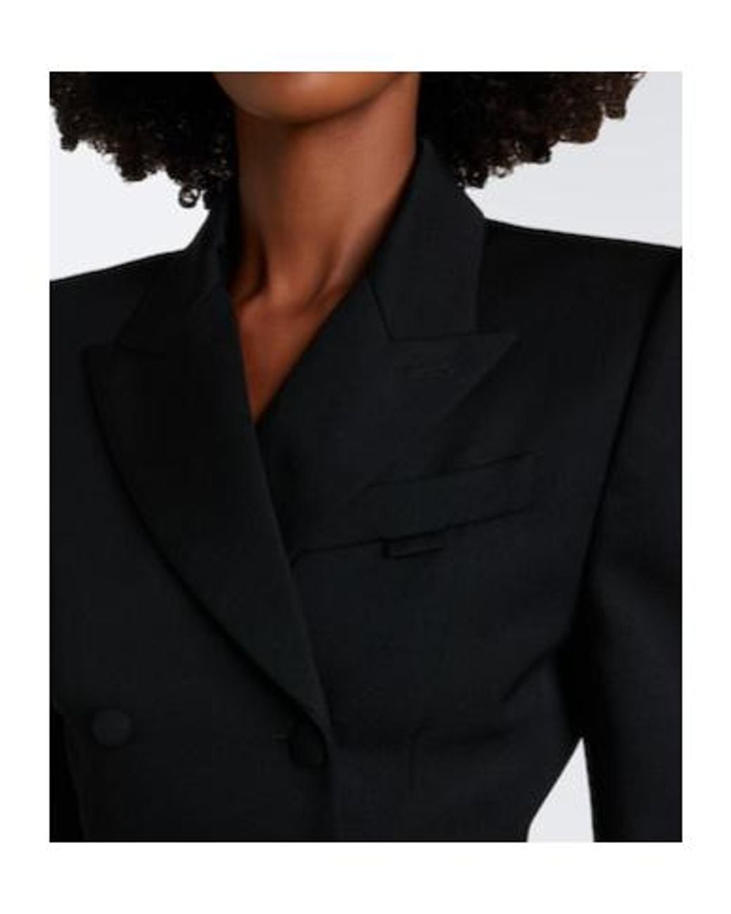 Mugler Black Wool Blazer Dress