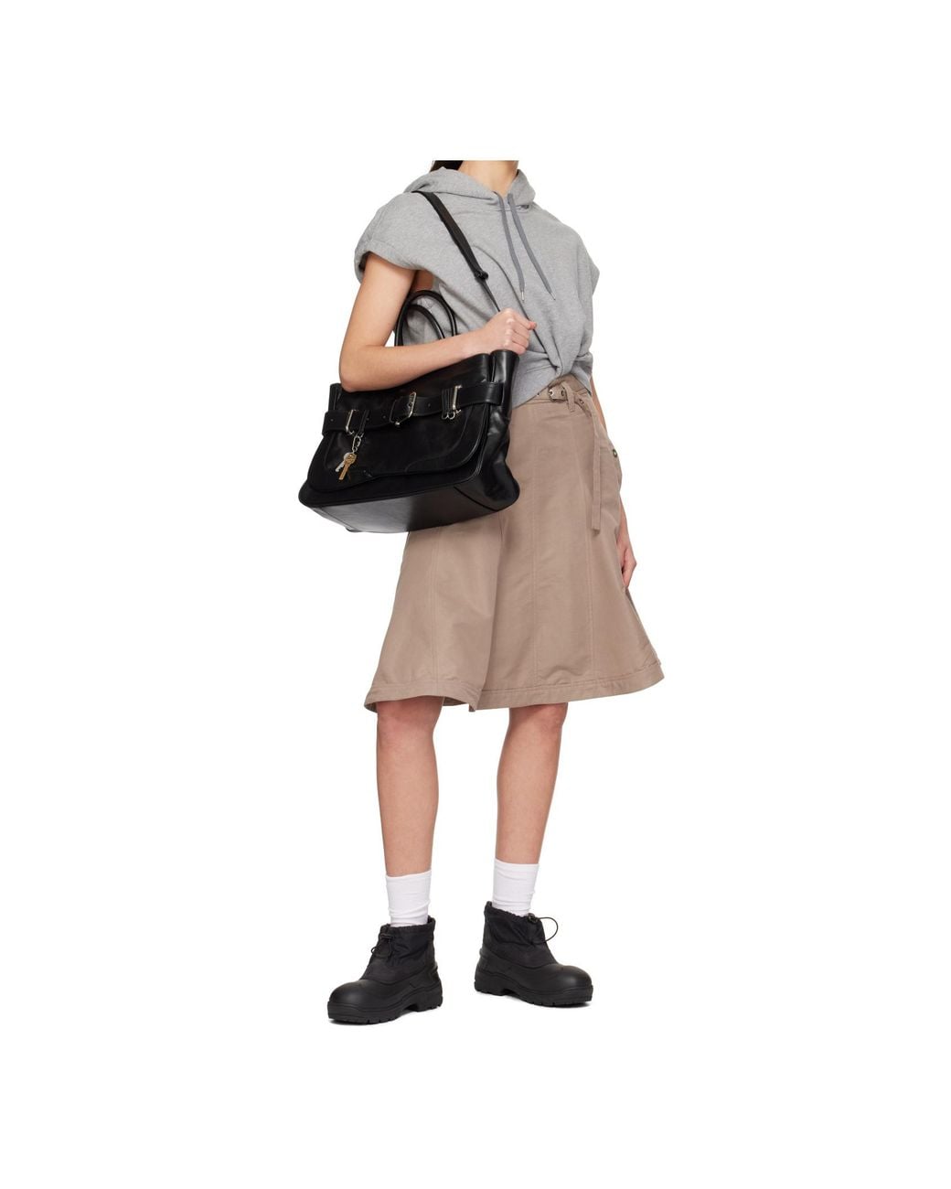 OSOI Black Brocle Shopper Bag