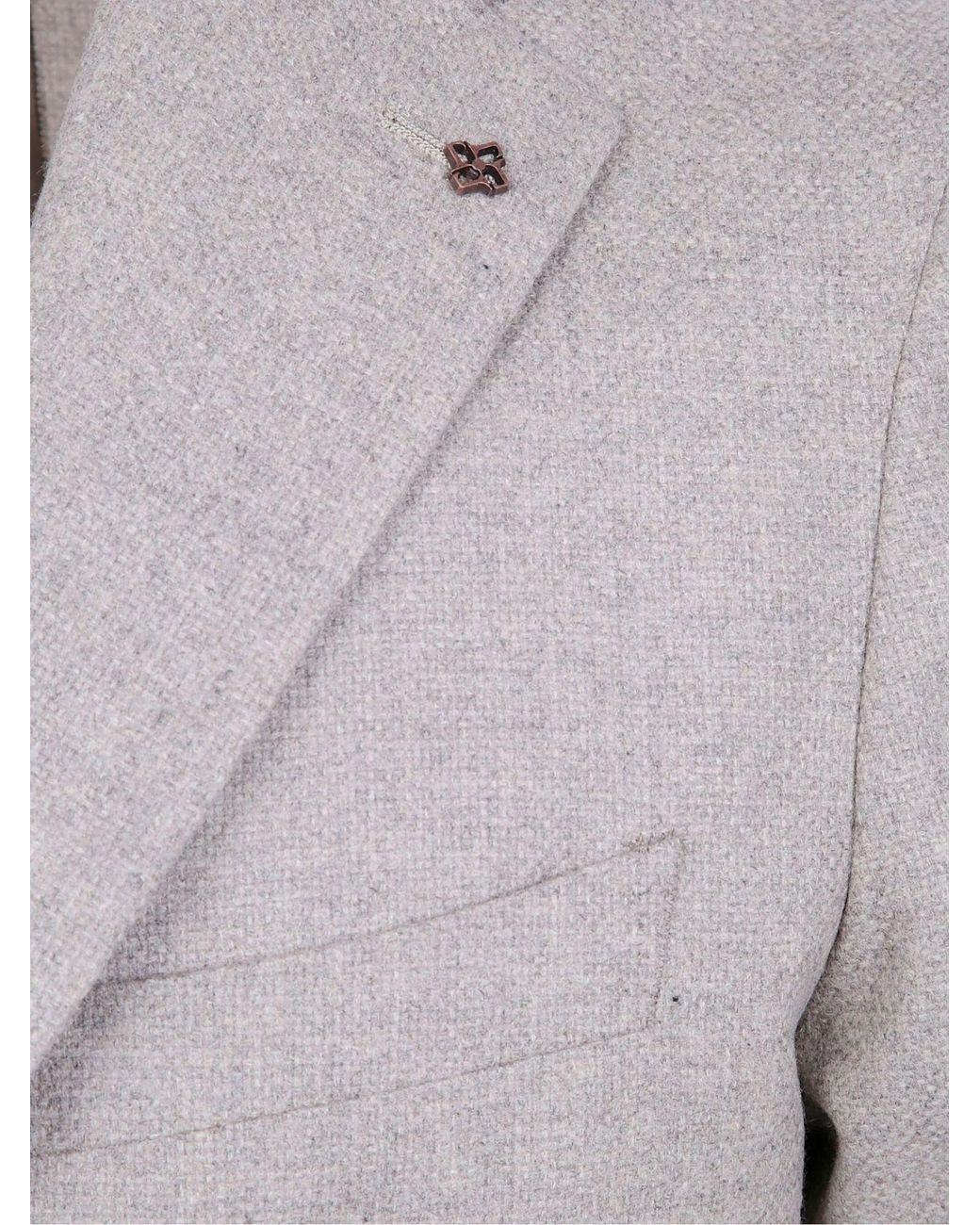 Tagliatore Gray Patch Pocket Single-Breasted Blazer for men