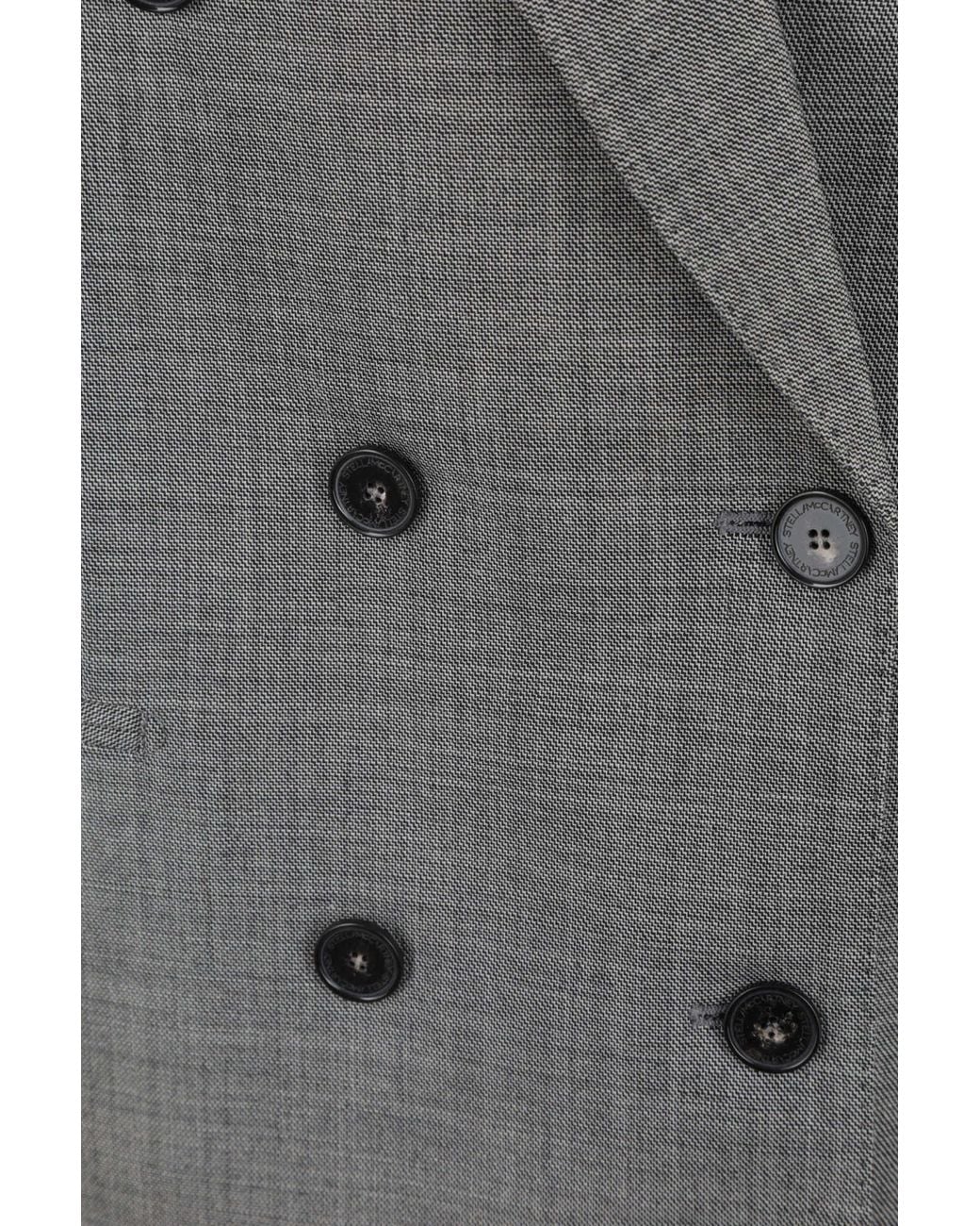 Stella McCartney Gray Double-Breasted Blazer