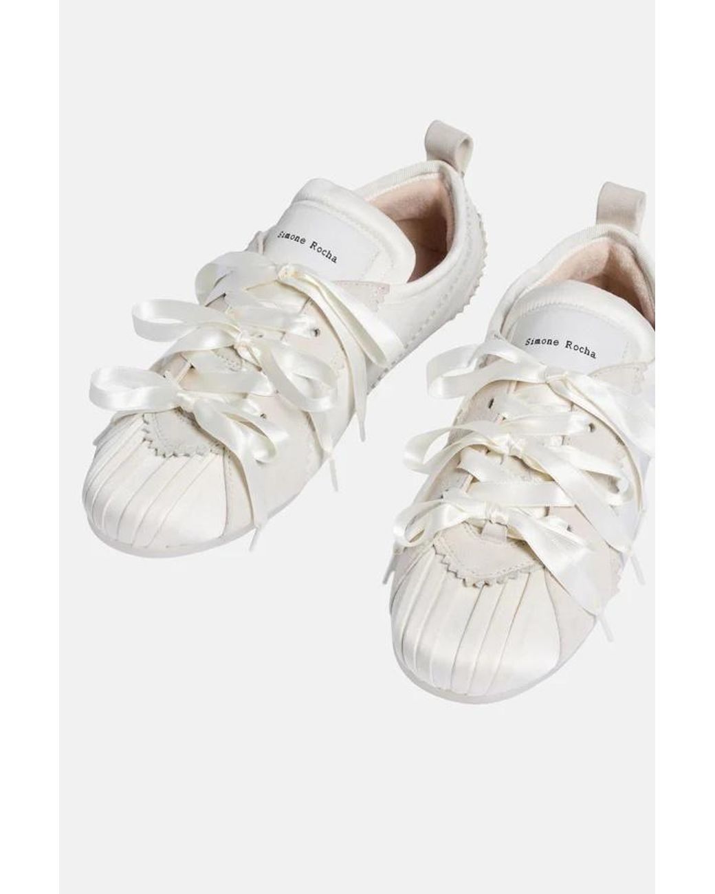 Simone Rocha White Ballerina Grip Lace-Up Sneakers