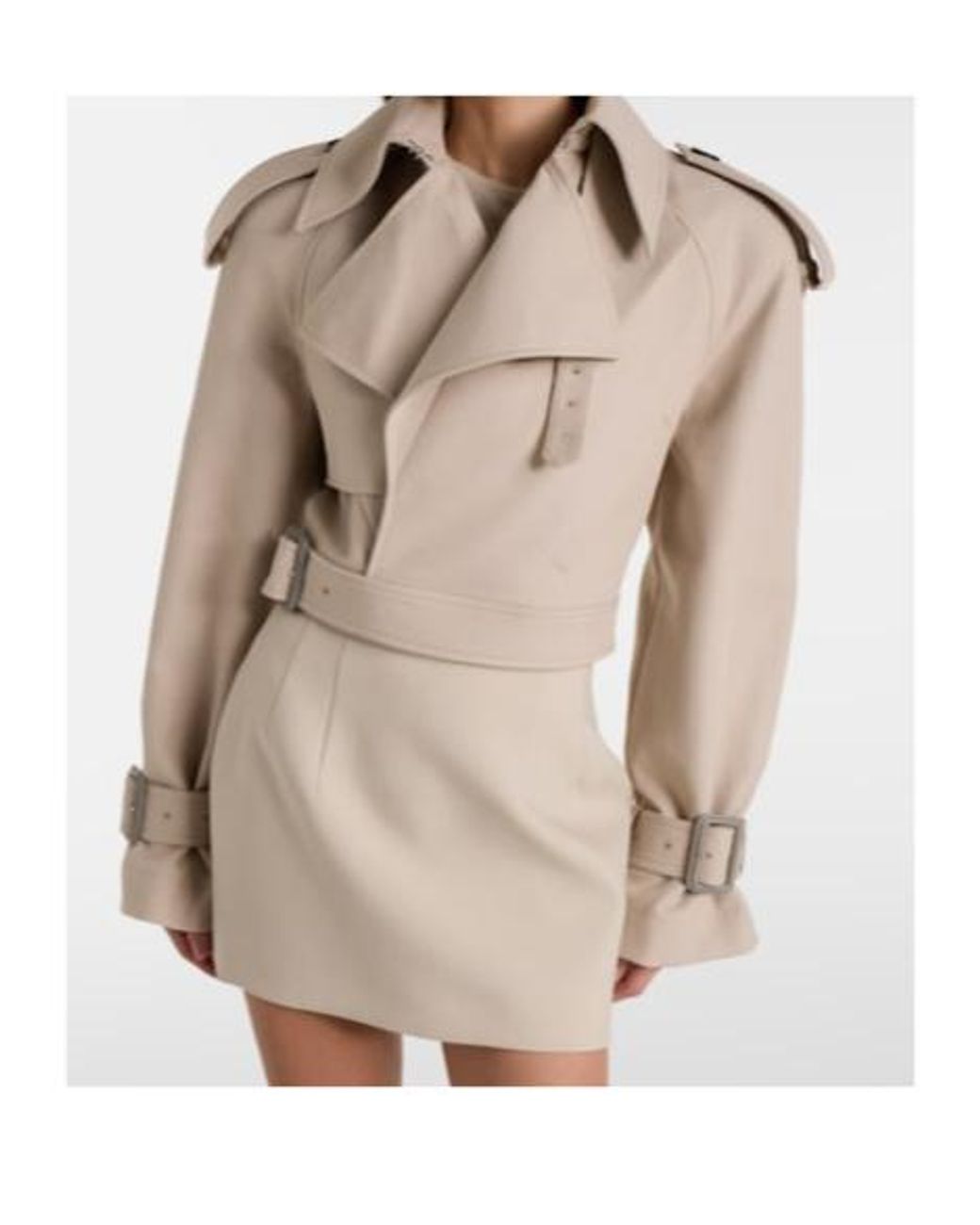 Wardrobe NYC Natural Cotton Trench Coat