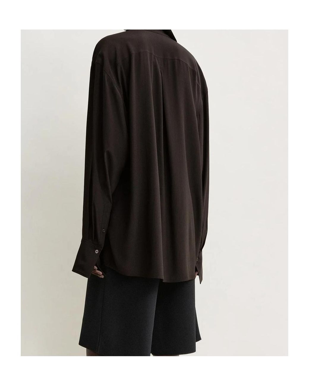 Totême Black Totême Satin Crepe Shirt