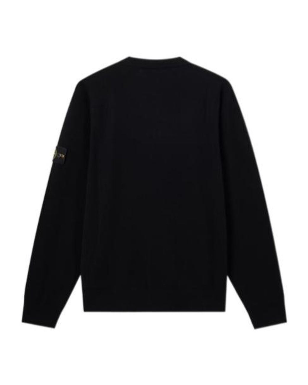 Stone Island Black Logo Patch Crewneck Sweater for men