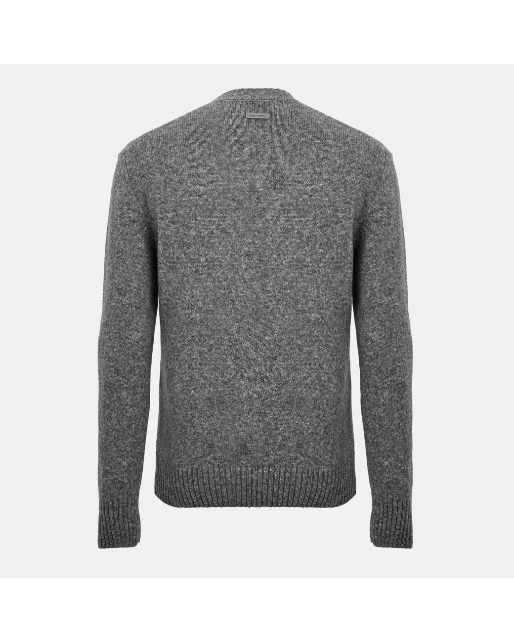Dolce & Gabbana Gray Crew Neck Knit Sweater for men