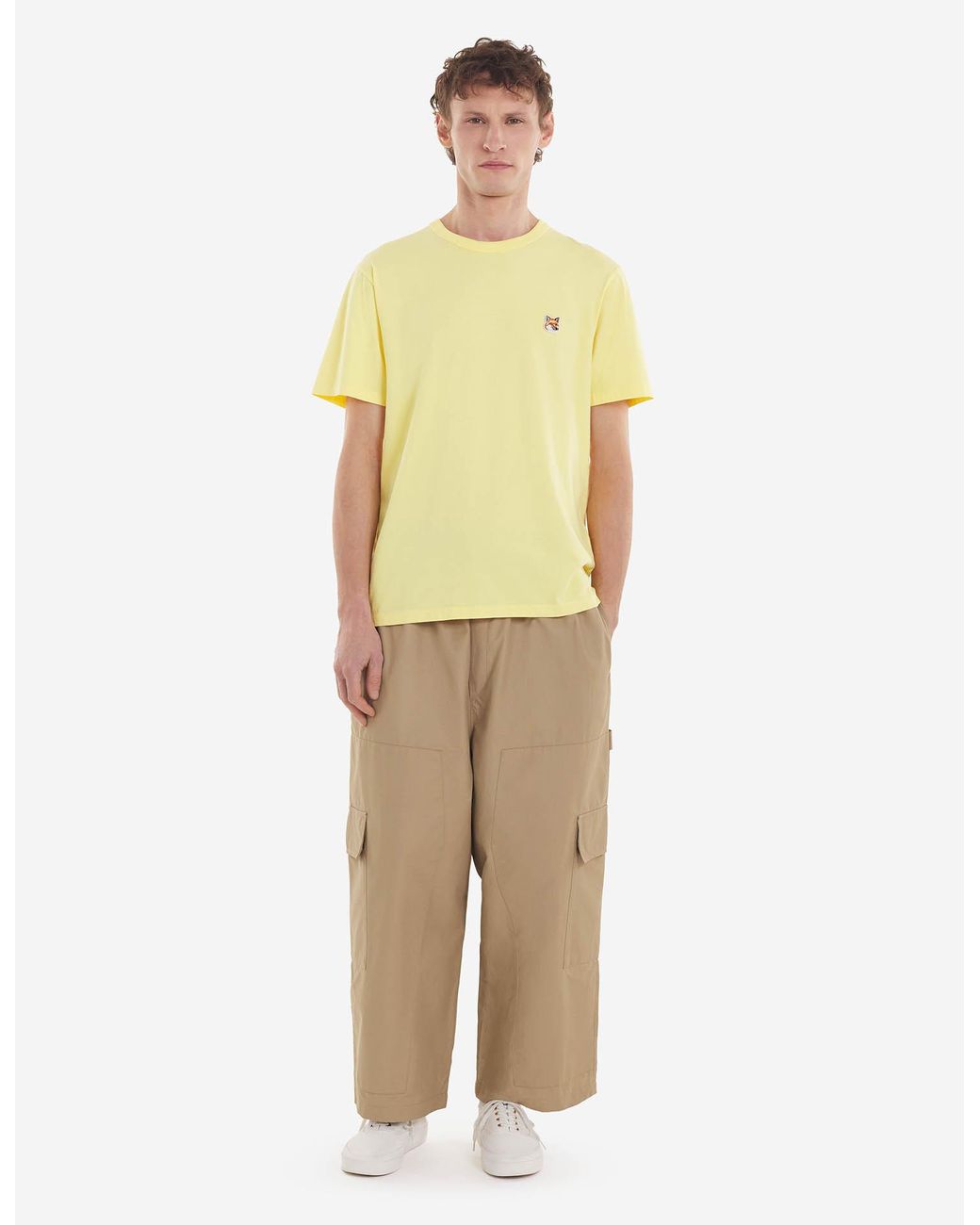 Maison Kitsuné Yellow Pattern T-Shirt for men