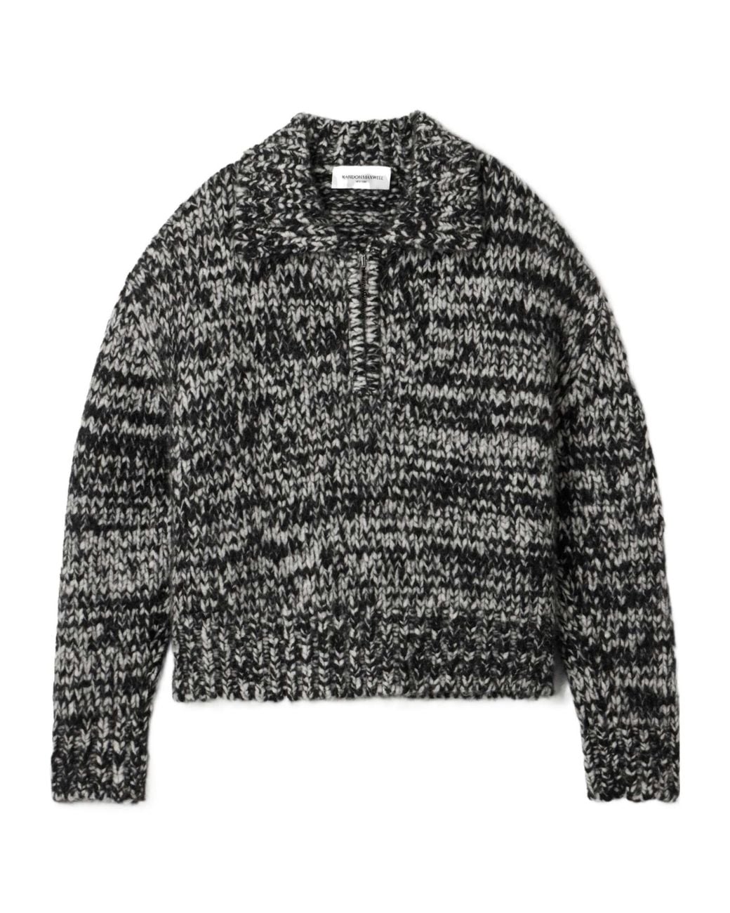 Brandon Maxwell Gray Silk-Blend Sweater