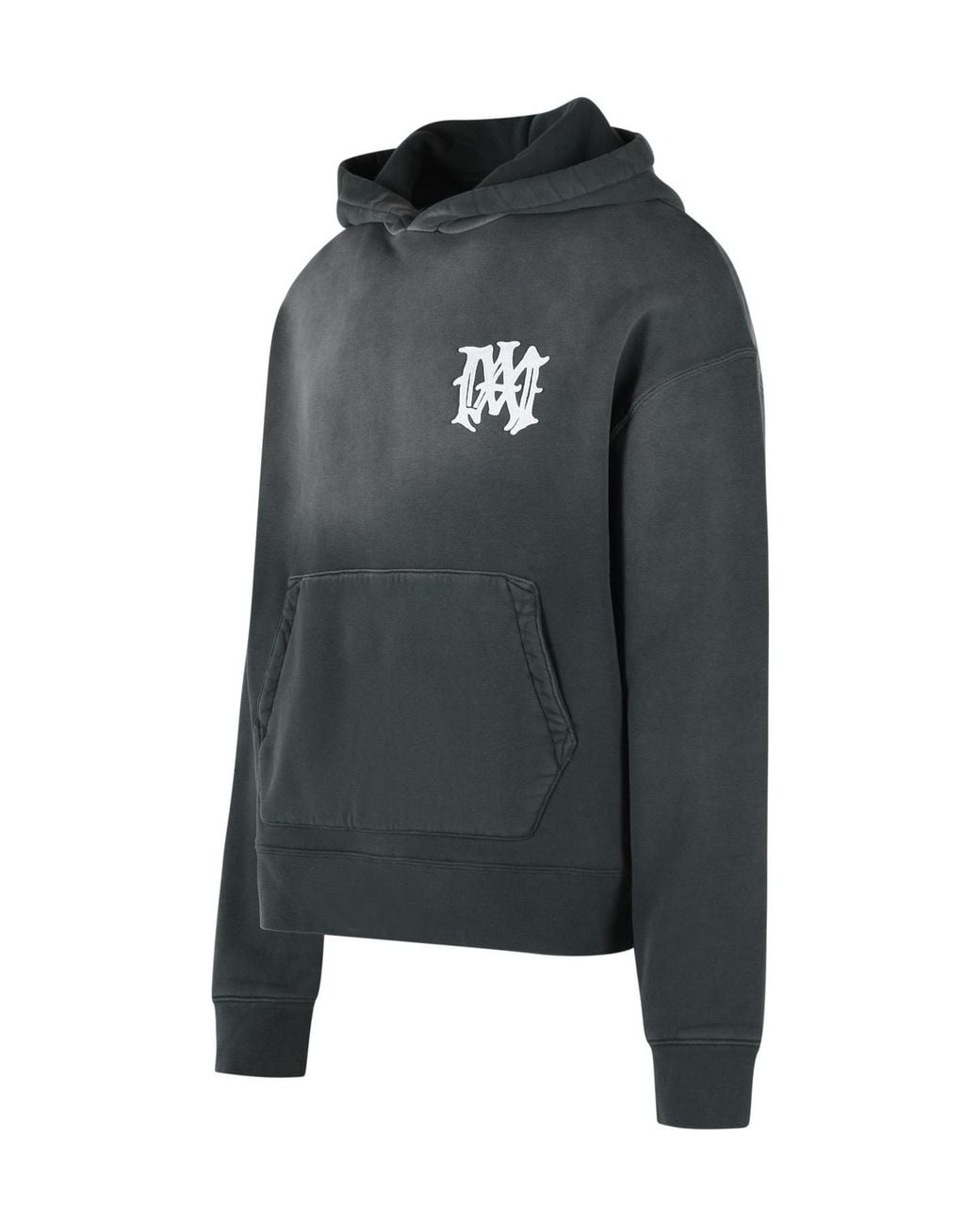 Amiri Gray Logo Printed Hollywood Hoodie for men