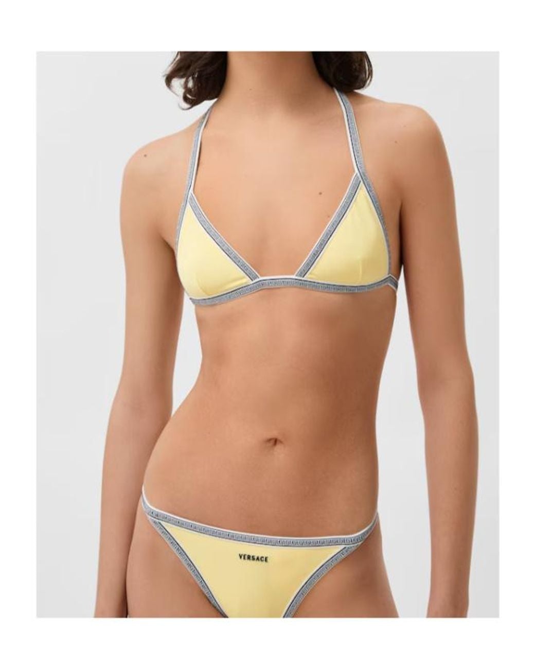 Versace Natural Triangle-Cup Bikini Top