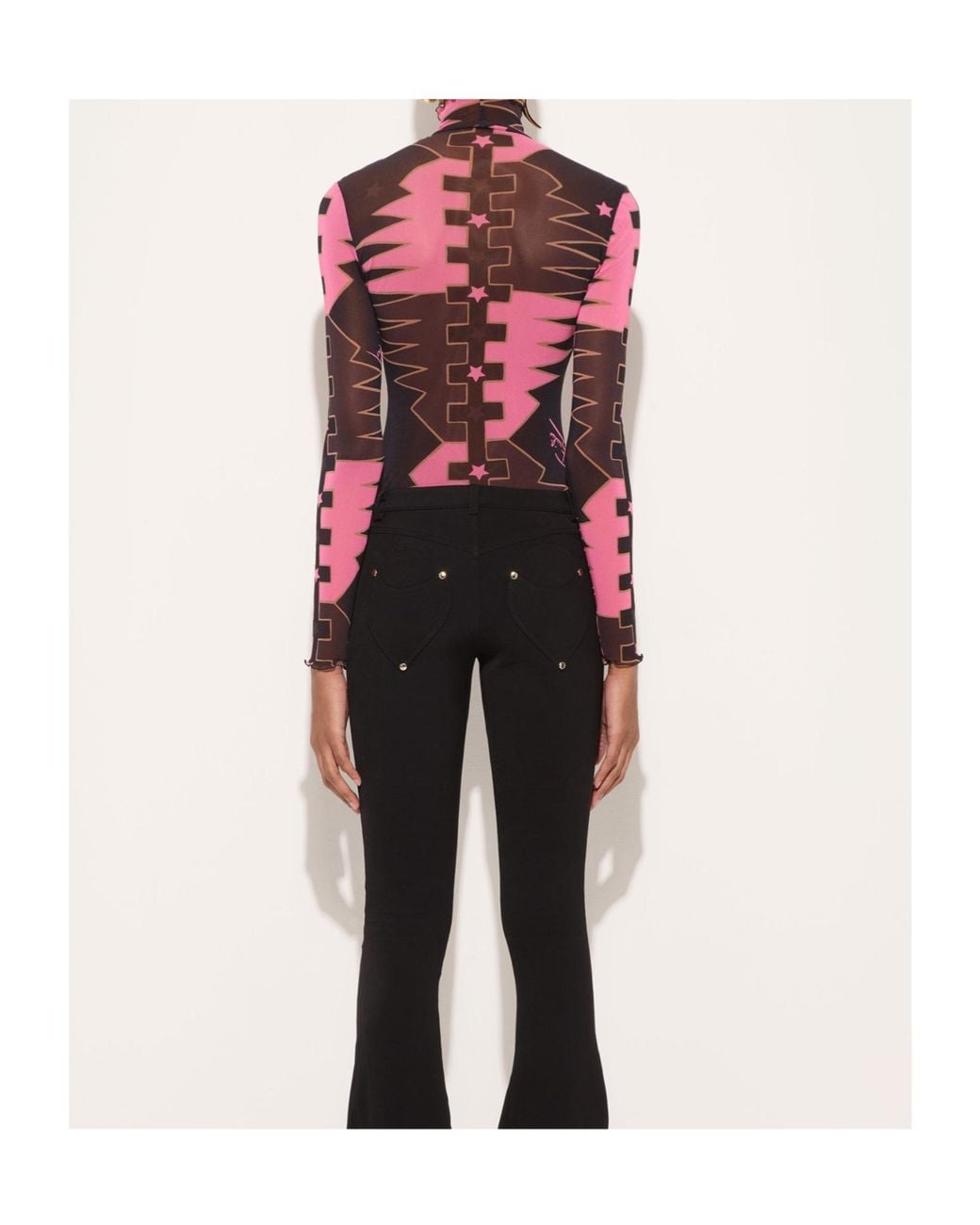 Emilio Pucci Red Top A Collo Alto