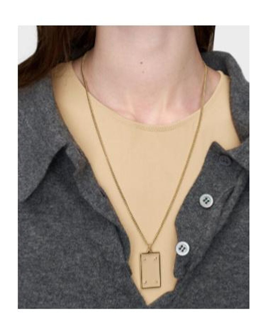 Maison Margiela White Four Stitches Necklace