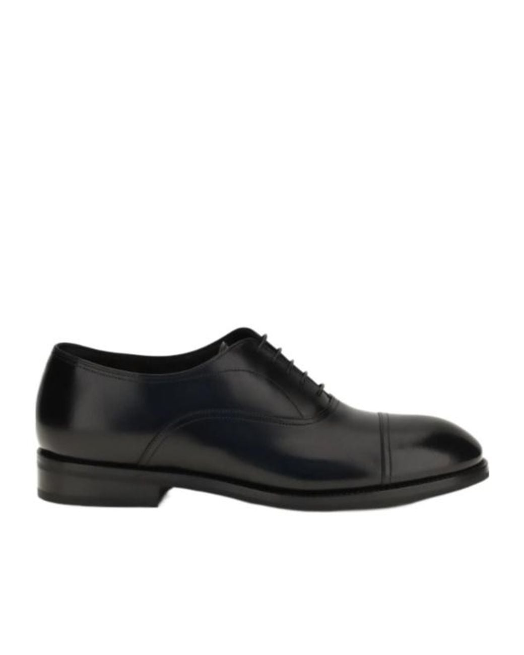 Santoni Black Francesina Cap-Toe Oxford Shoes for men