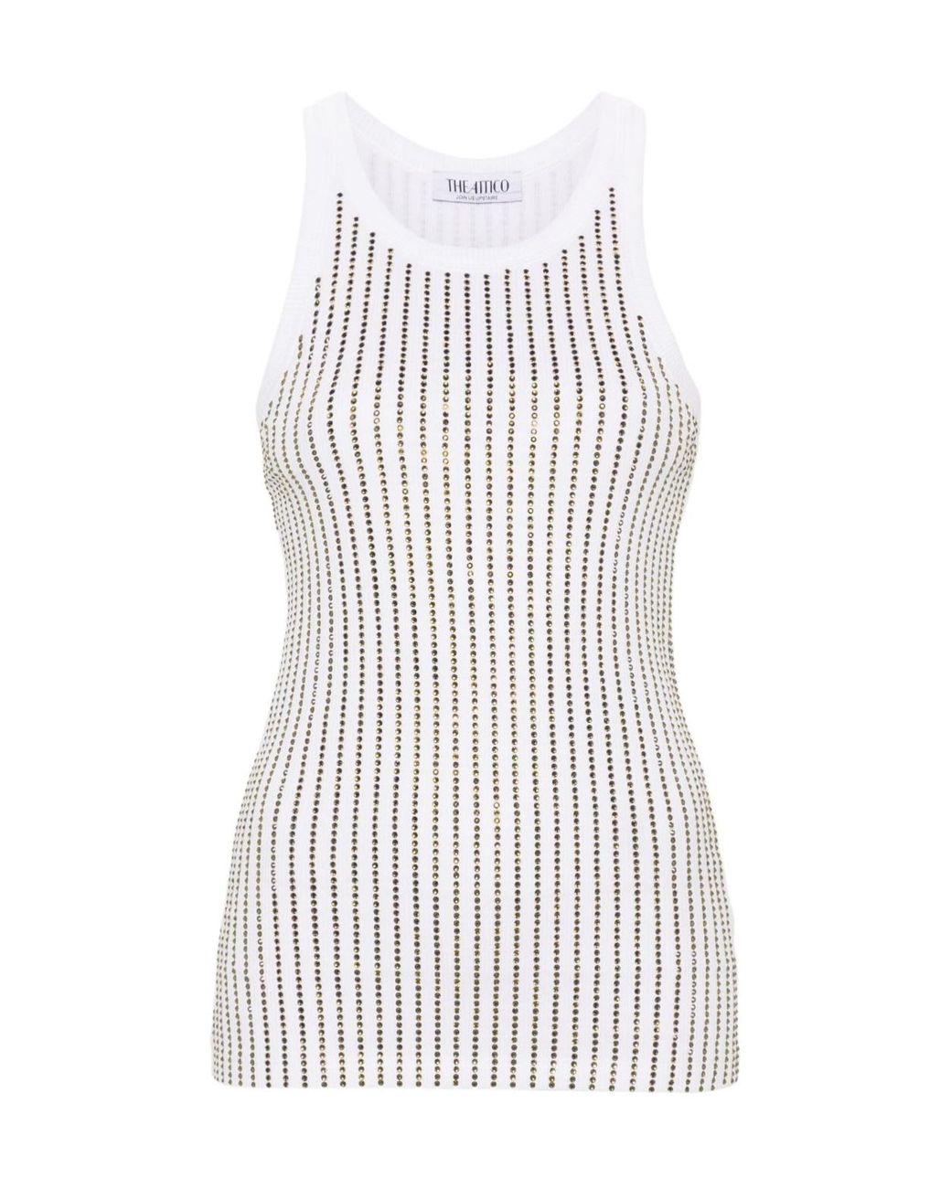 The Attico White Round-Neck Vest