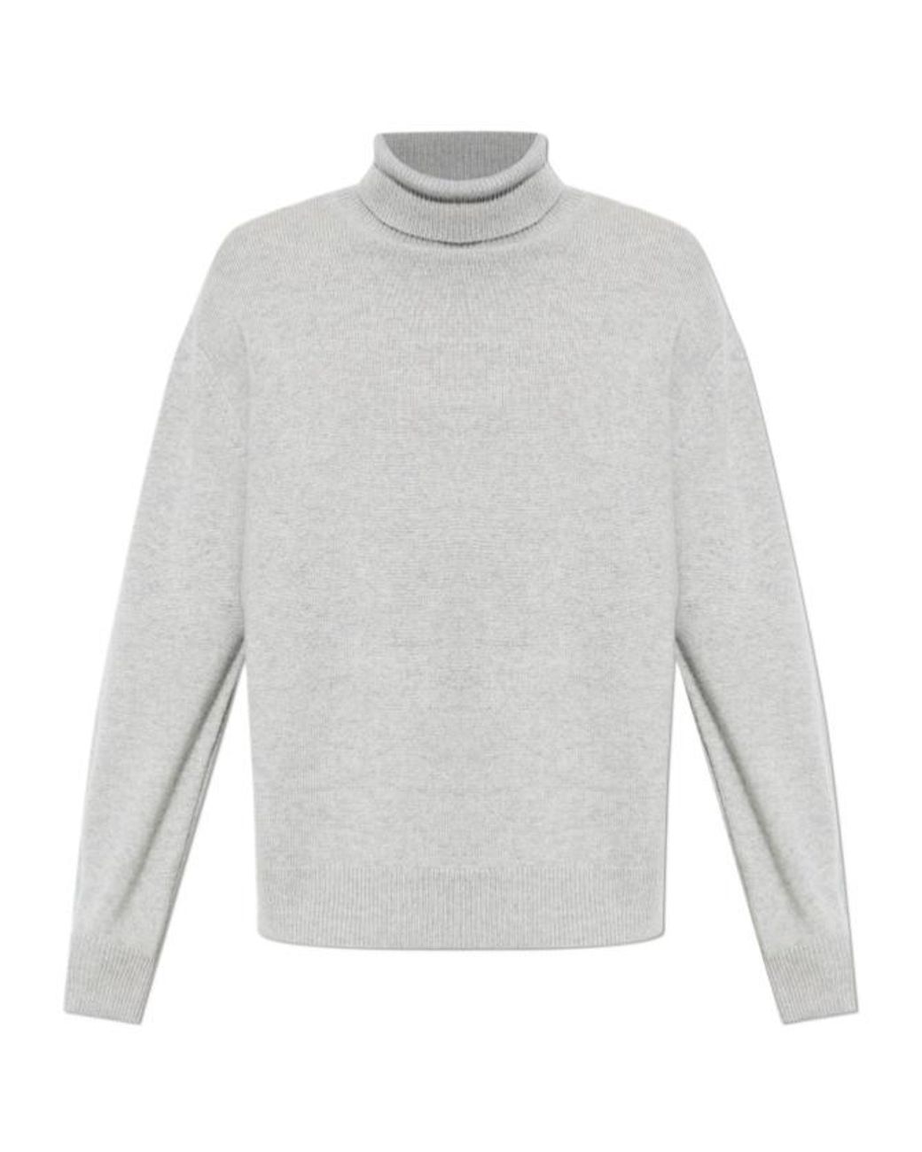 Lisa Yang Gray Faron Turtleneck Knitted Sweater for men