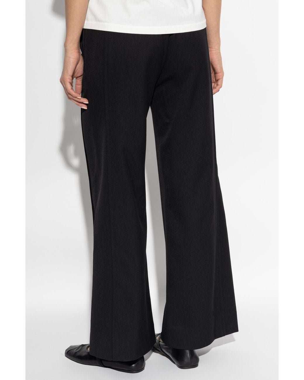 Victoria Beckham Black Pressed Crease Tailored Trousers