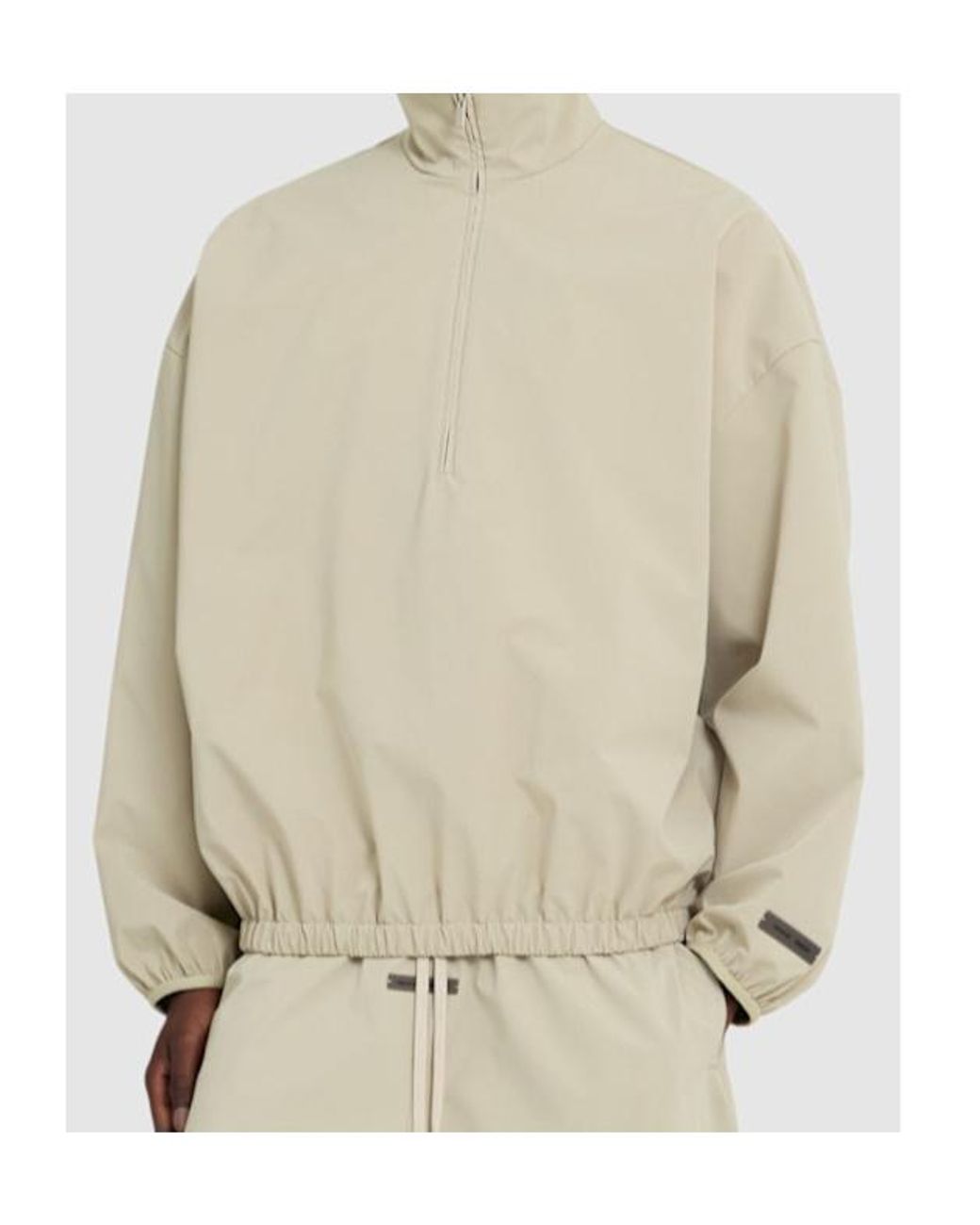 Fear Of God Natural Sporty Nylon Half Zip Sweatshirt for men