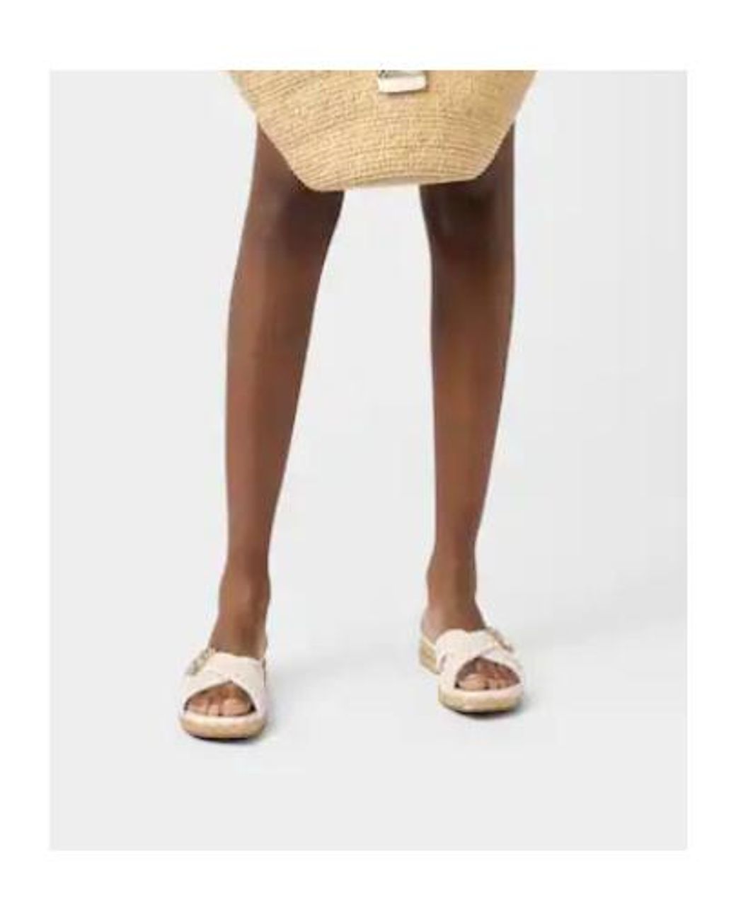 Roger Vivier White Espadrille Mules