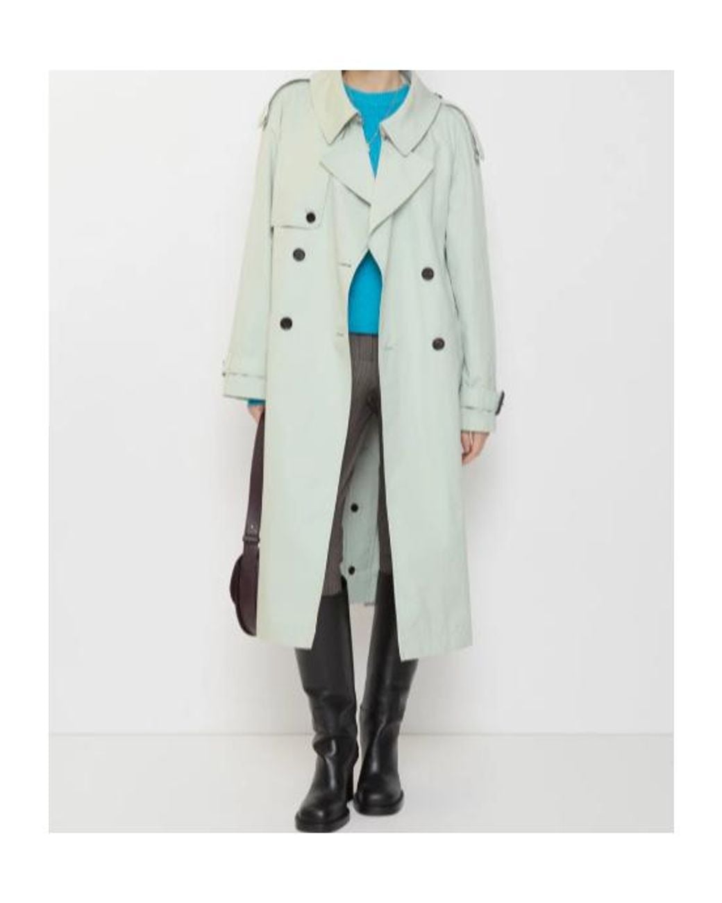Burberry White Long Lightweight Cotton Fitzrovia Trench Coat