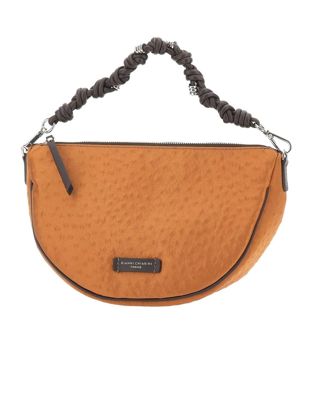 Gianni Chiarini White Cleo Crescent Shoulder Bag