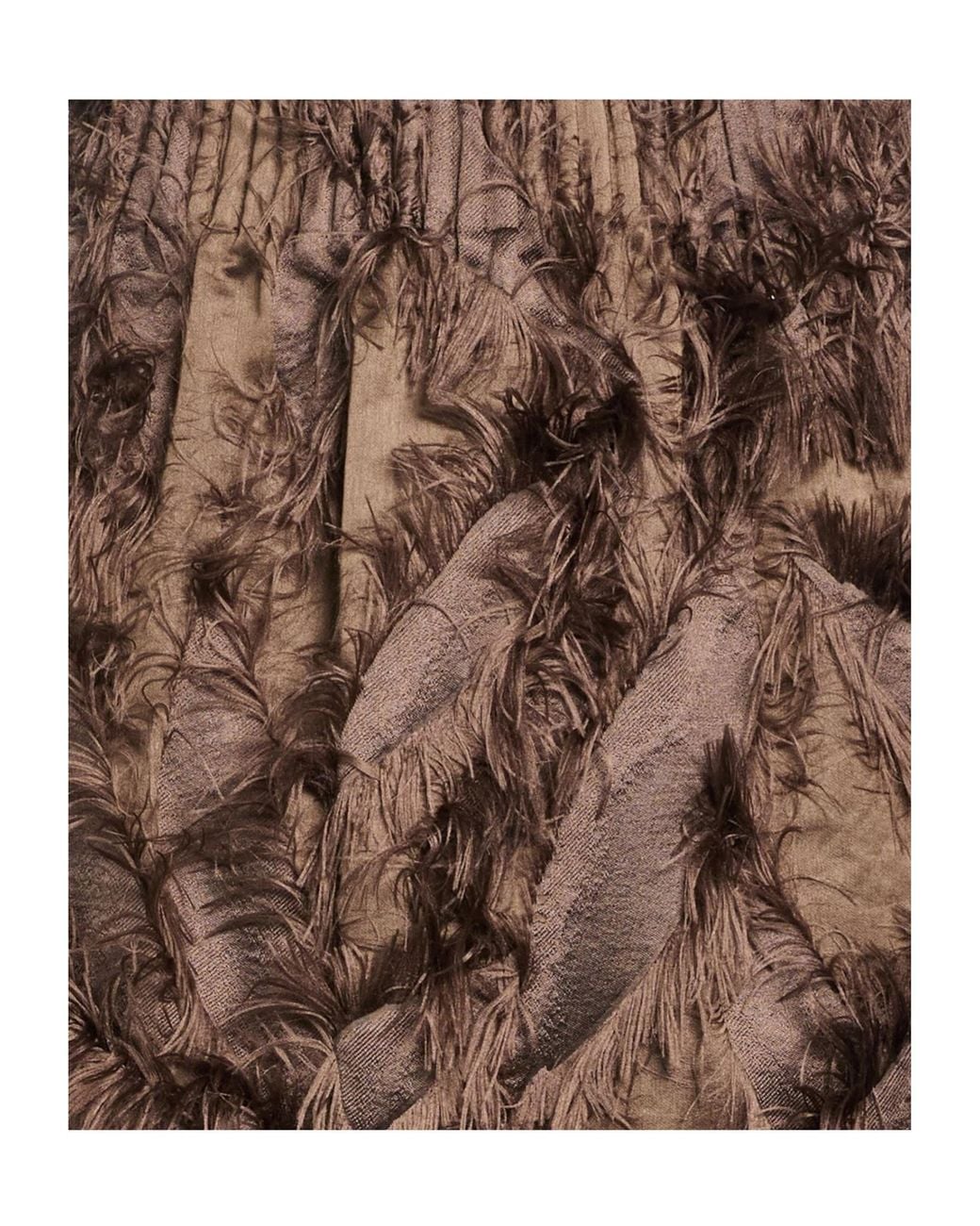 Brunello Cucinelli Brown Satin Midi Skirt