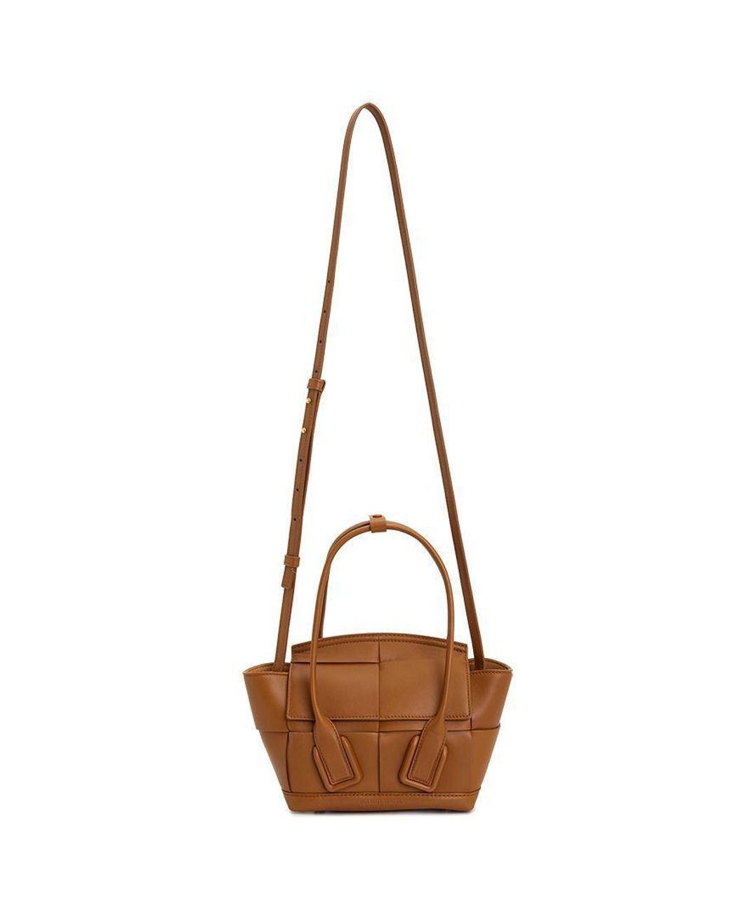 Bottega Veneta Brown Double-Handle Shoulder Bag