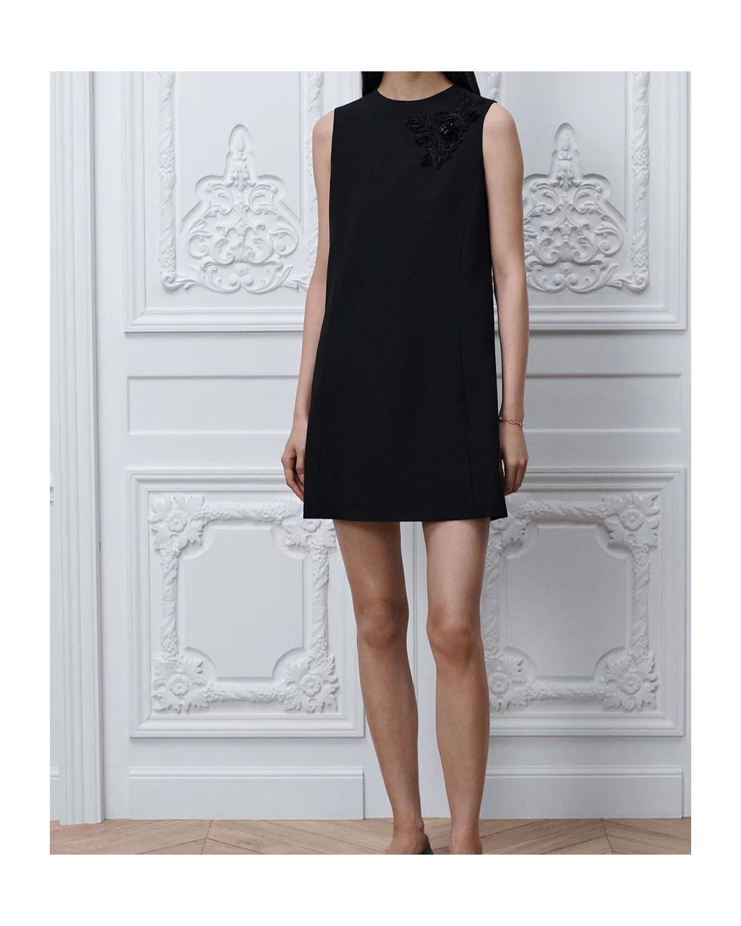 Dior Black Straight-Cut Short Dress